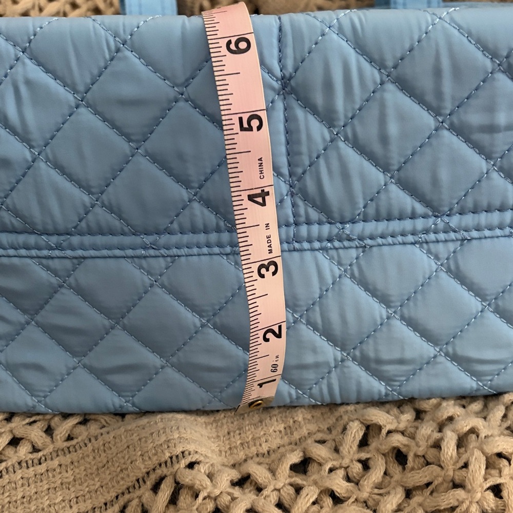 NWOT Alexis Bendel Sky Blue Quilted Tote - Picture 8 of 8